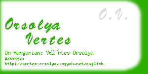 orsolya vertes business card